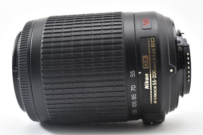 Nikon ニコン AF-S DX NIKKOR 55-200mm F4-5.6G ED VR APS-C  ズームレンズ フード付 260921j