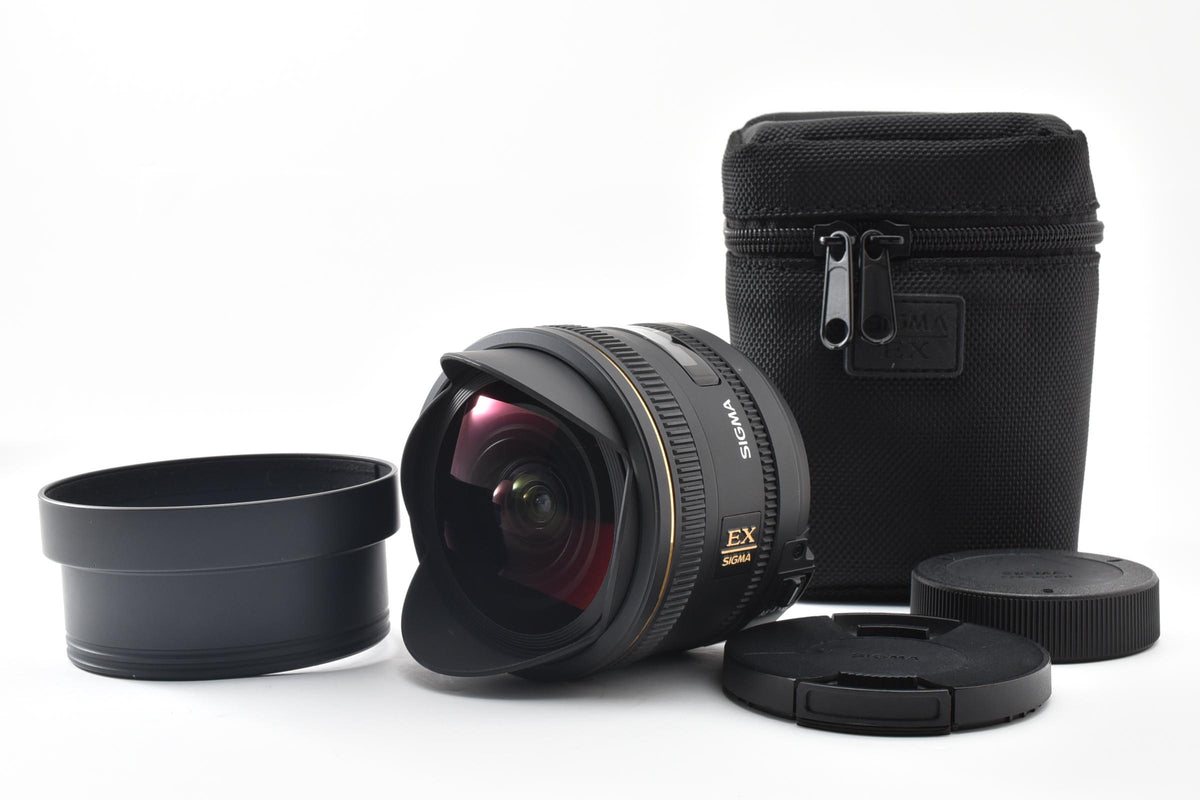 良品 SIGMA シグマ 10mm F2.8 EX DC FISHEYE HSM AFレンズ Nikon Fマウント APS-C ケース付 260921p