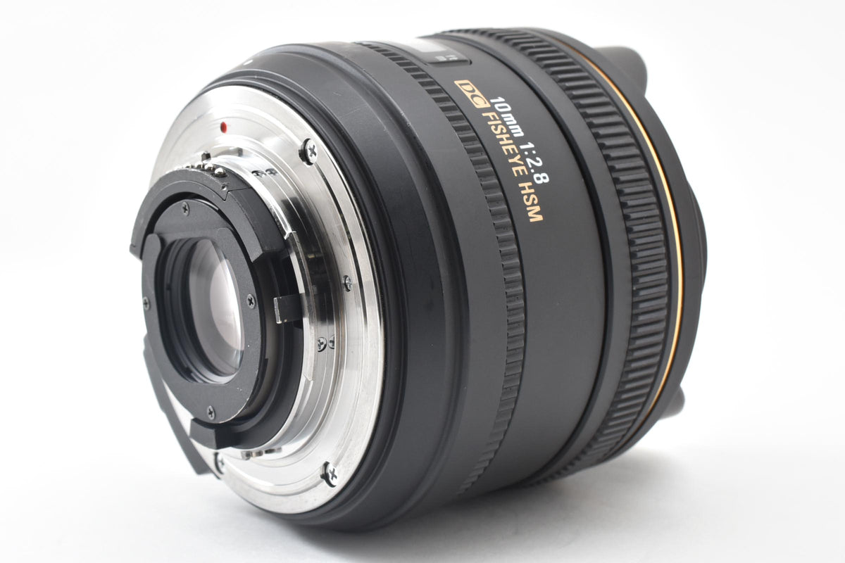 良品 SIGMA シグマ 10mm F2.8 EX DC FISHEYE HSM AFレンズ Nikon Fマウント APS-C ケース付 260921p