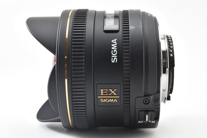 良品 SIGMA シグマ 10mm F2.8 EX DC FISHEYE HSM AFレンズ Nikon Fマウント APS-C ケース付 260921p