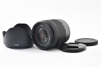 美品 Panasonic LUMIX G VARIO 14-42mm F3.5-5.6 ASPH. MEGA O.I.S H-FS014042 AFレンズ マイクロフォーサーズ フード付 260921r