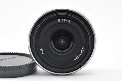 美品 SONY ソニー E 16mm F2.8 SEL16F28 Eマウント APS-C  単焦点レンズ 260918y