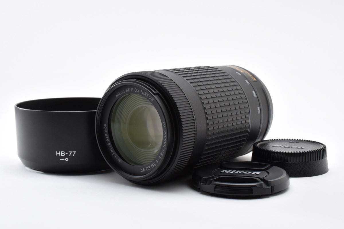 美品 Nikon ニコン AF-P DX NIKKOR 70-300mm F4.5-6.3G ED VR AFレンズ APS-C フード付 260918g