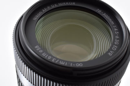 美品 Nikon ニコン AF-P DX NIKKOR 70-300mm F4.5-6.3G ED VR AFレンズ APS-C フード付 260918g