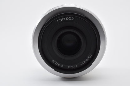 Nikon ニコン 1 NIKKOR 18.5mm F1.8 AFレンズ シルバー 1マウント CXフォーマット 260918h