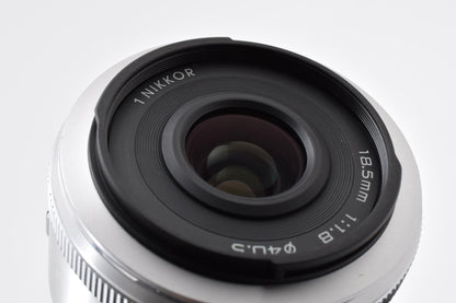 Nikon ニコン 1 NIKKOR 18.5mm F1.8 AFレンズ シルバー 1マウント CXフォーマット 260918h