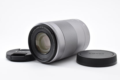 美品 Canon キヤノン EF-M 55-200mm F4.5-6.3 IS STM AFレンズ シルバー EF-Mマウント APS-C 260918j