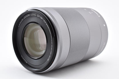 美品 Canon キヤノン EF-M 55-200mm F4.5-6.3 IS STM AFレンズ シルバー EF-Mマウント APS-C 260918j