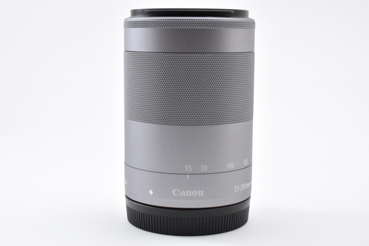 美品 Canon キヤノン EF-M 55-200mm F4.5-6.3 IS STM AFレンズ シルバー EF-Mマウント APS-C 260918j