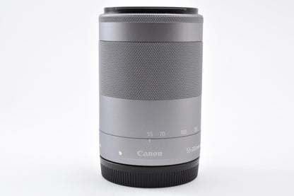 美品 Canon キヤノン EF-M 55-200mm F4.5-6.3 IS STM AFレンズ シルバー EF-Mマウント APS-C 260918j