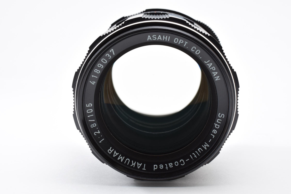 良品 ASAHI PENTAX ペンタックス SMC TAKUMAR 105mm F2.8 M42マウント MFレンズ フード付 260924c