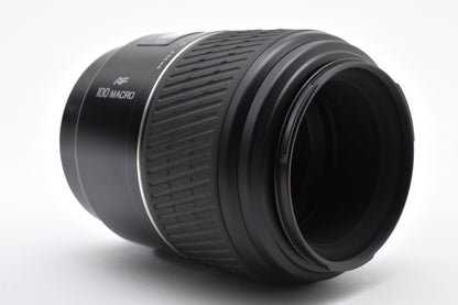 良品 MINOLTA ミノルタ AF 100mm F2.8 D MACRO AFレンズ SONY ソニー αマウント フード付 260918i