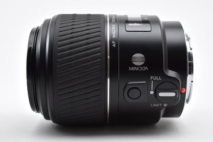 良品 MINOLTA ミノルタ AF 100mm F2.8 D MACRO AFレンズ SONY ソニー αマウント フード付 260918i