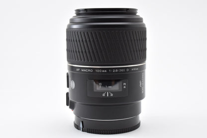 良品 MINOLTA ミノルタ AF 100mm F2.8 D MACRO AFレンズ SONY ソニー αマウント フード付 260918i