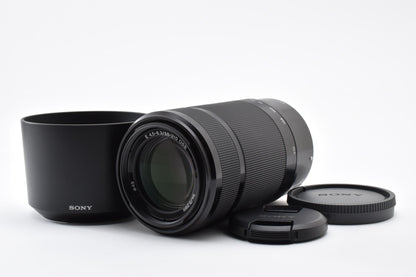 美品 SONY ソニー E 55-210mm F4.5-6.3 OSS SEL55210 AFレンズ ブラック Eマウント APS-C フード付 260918s