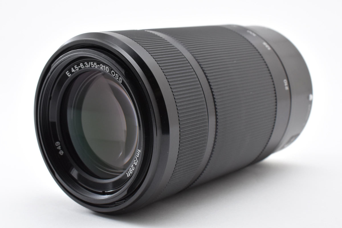 美品 SONY ソニー E 55-210mm F4.5-6.3 OSS SEL55210 AFレンズ ブラック Eマウント APS-C フード付 260918s
