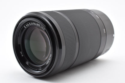 美品 SONY ソニー E 55-210mm F4.5-6.3 OSS SEL55210 AFレンズ ブラック Eマウント APS-C フード付 260918s