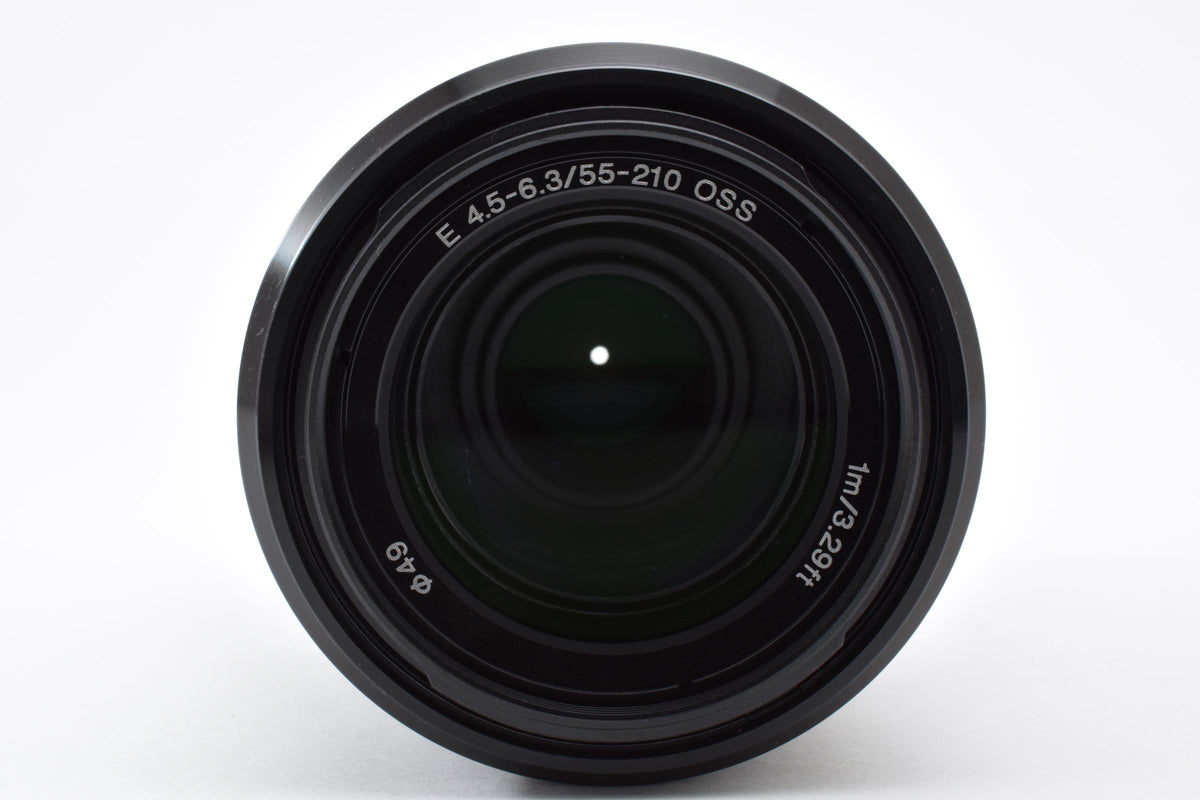 美品 SONY ソニー E 55-210mm F4.5-6.3 OSS SEL55210 AFレンズ ブラック Eマウント APS-C フード付 260918s