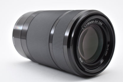 美品 SONY ソニー E 55-210mm F4.5-6.3 OSS SEL55210 AFレンズ ブラック Eマウント APS-C フード付 260918s