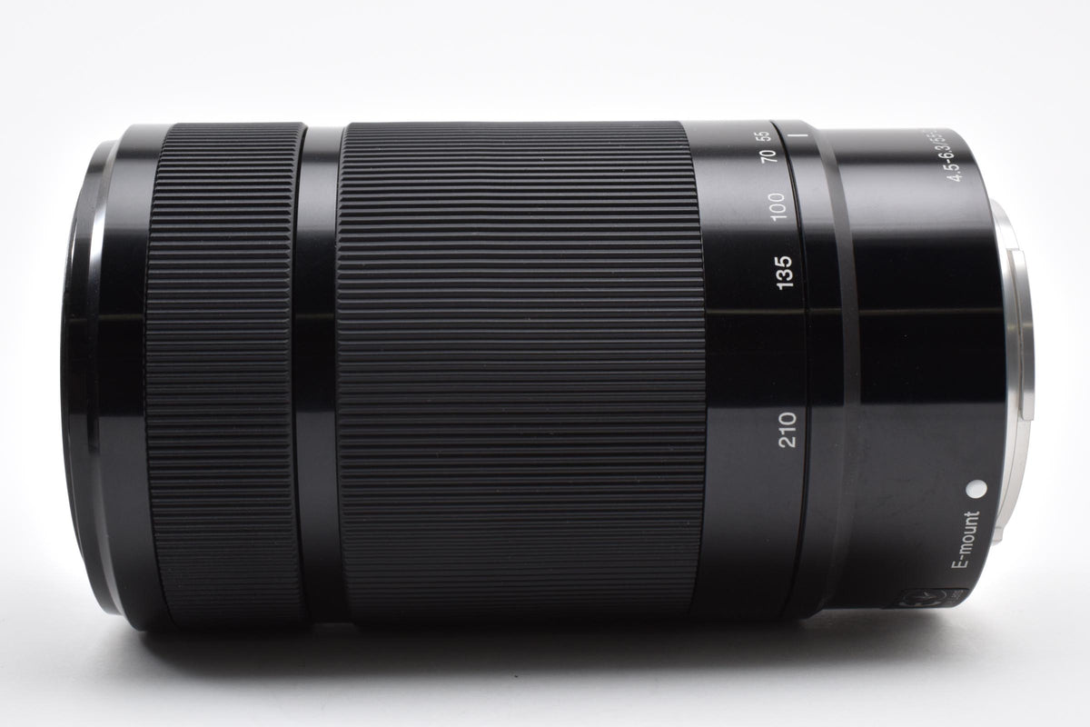 美品 SONY ソニー E 55-210mm F4.5-6.3 OSS SEL55210 AFレンズ ブラック Eマウント APS-C フード付 260918s
