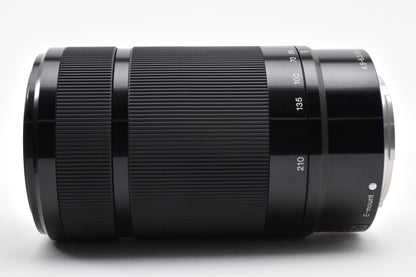 美品 SONY ソニー E 55-210mm F4.5-6.3 OSS SEL55210 AFレンズ ブラック Eマウント APS-C フード付 260918s