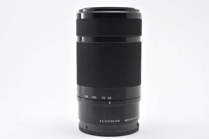 美品 SONY ソニー E 55-210mm F4.5-6.3 OSS SEL55210 AFレンズ ブラック Eマウント APS-C フード付 260918s