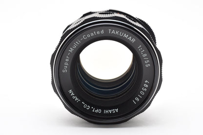 良品 ASAHI PENTAX ペンタックス SMC TAKUMAR 55mm F1.8 M42マウント MFレンズ 260924b