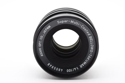 美品 ASAHI PENTAX ペンタックス SMC BELLOWS TAKUMAR 100mm F4 M42マウント MFレンズ 260924d