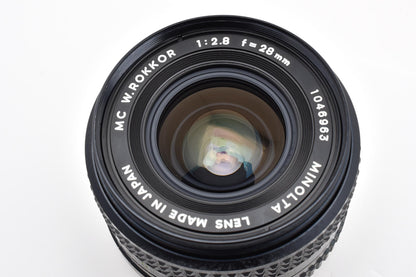 MINOLTA ミノルタ MC W.ROKKOR 28mm F2.8 MFレンズ SR MDマウント 260924a
