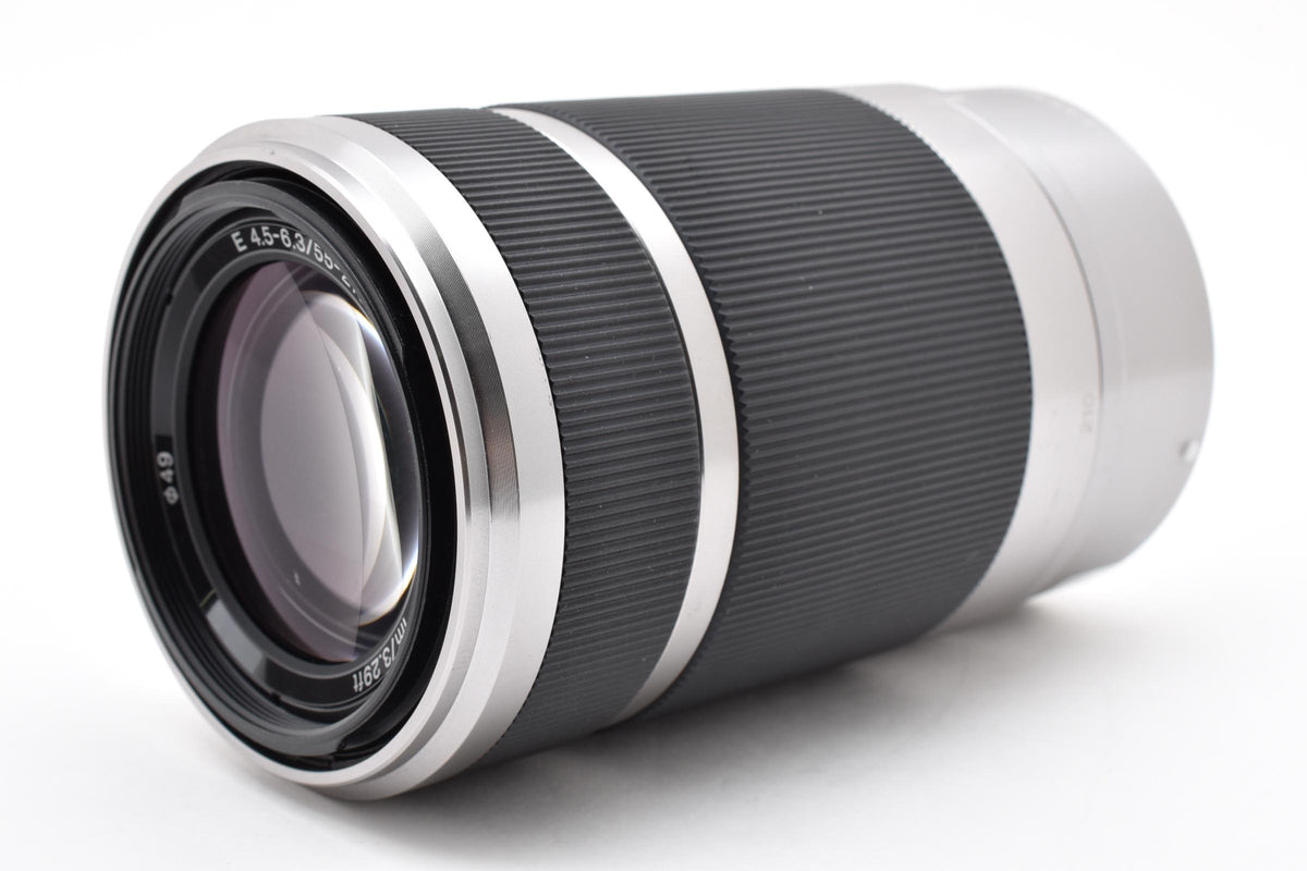SONY ソニー E 55-210mm F4.5-6.3 OSS SEL55210 AFレンズ シルバー Eマウント APS-C フード付 260921k
