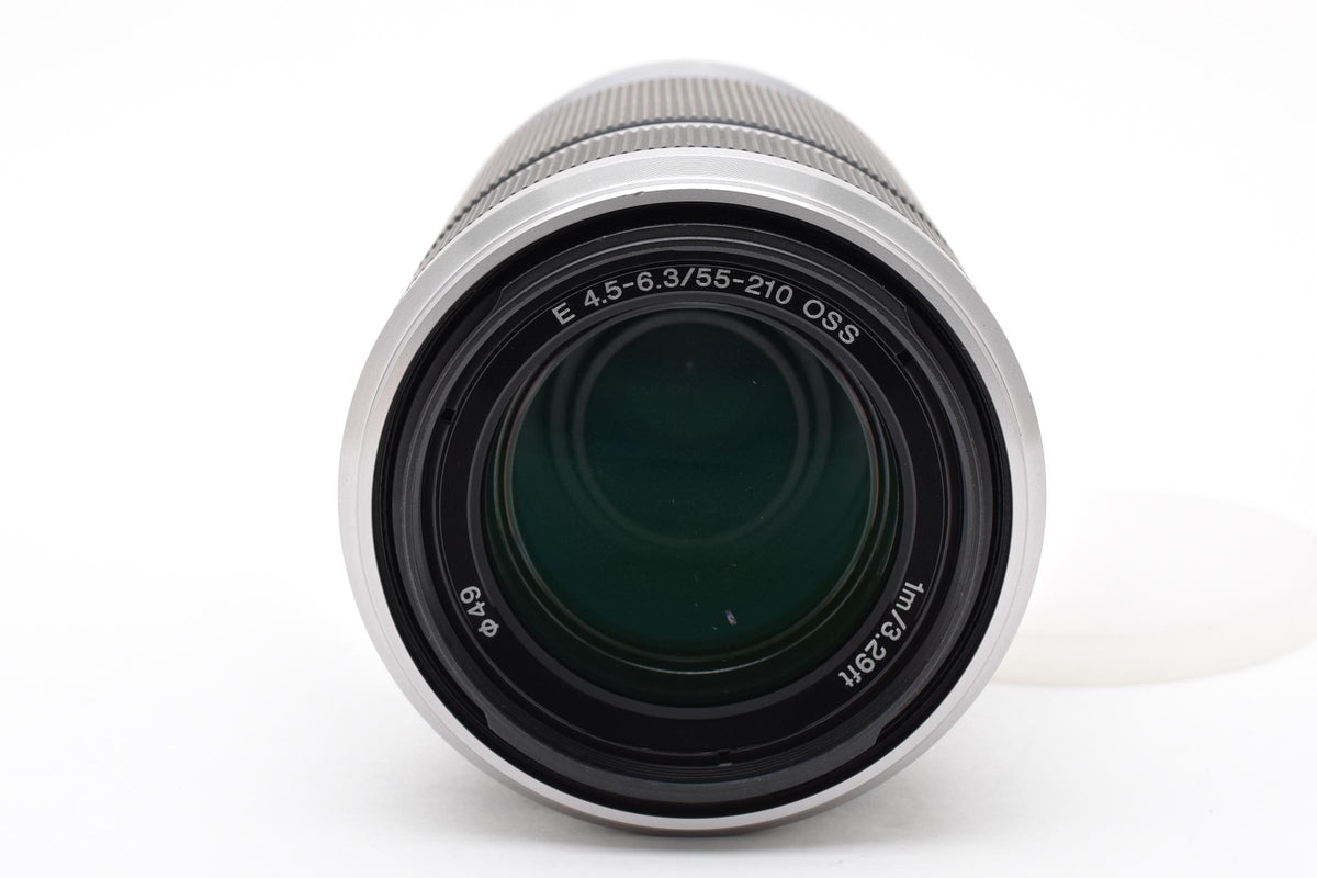 SONY ソニー E 55-210mm F4.5-6.3 OSS SEL55210 AFレンズ シルバー Eマウント APS-C フード付 260921k