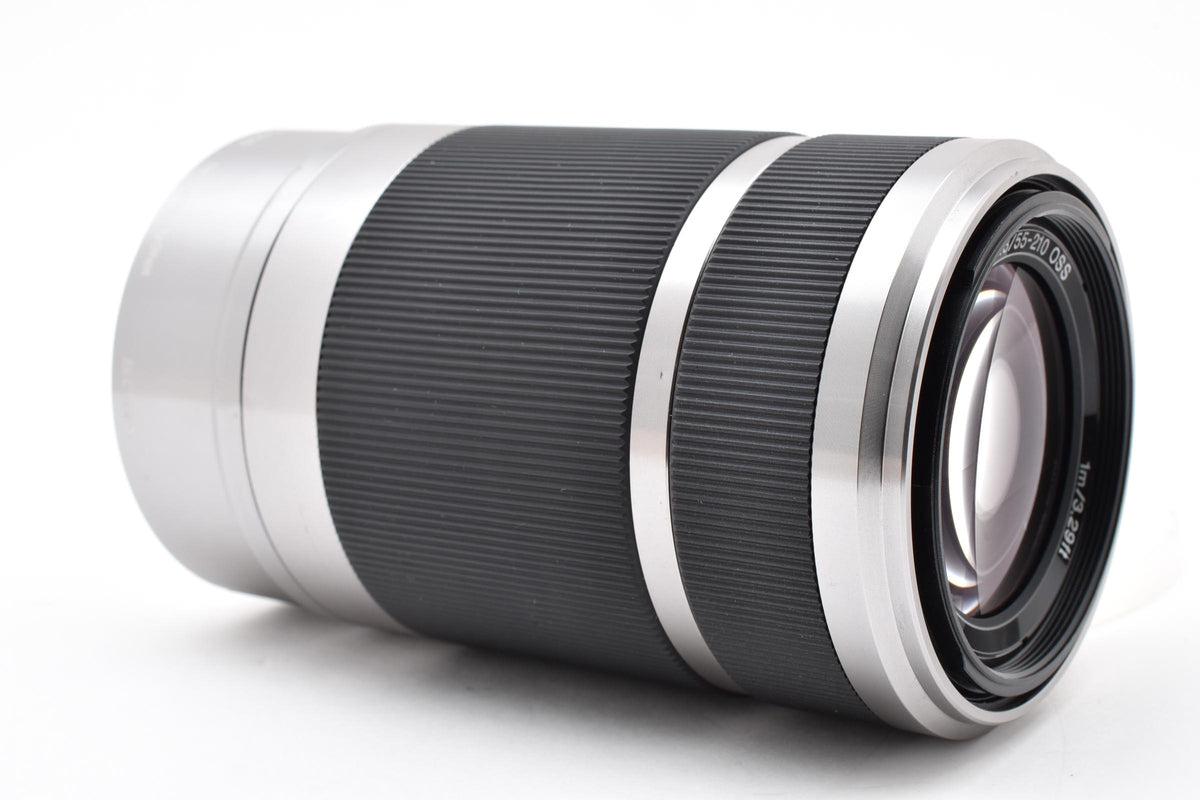 SONY ソニー E 55-210mm F4.5-6.3 OSS SEL55210 AFレンズ シルバー Eマウント APS-C フード付 260921k