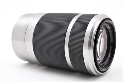 SONY ソニー E 55-210mm F4.5-6.3 OSS SEL55210 AFレンズ シルバー Eマウント APS-C フード付 260921k
