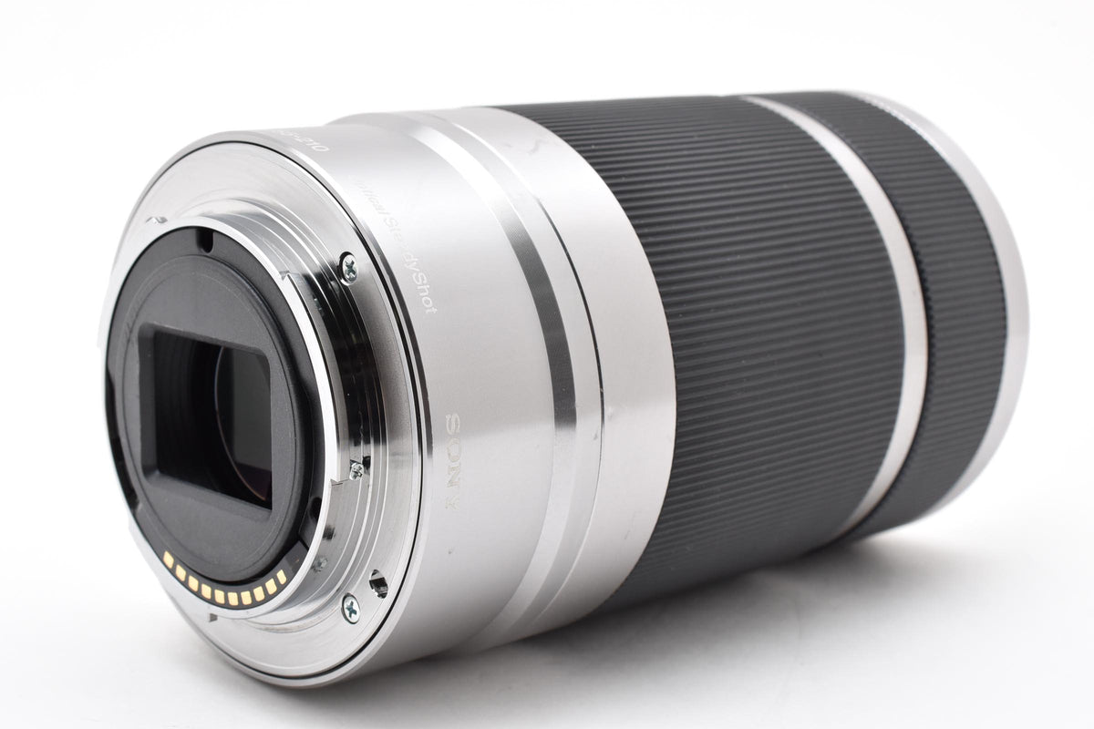 SONY ソニー E 55-210mm F4.5-6.3 OSS SEL55210 AFレンズ シルバー Eマウント APS-C フード付 260921k
