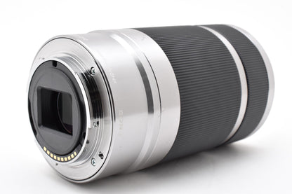 SONY ソニー E 55-210mm F4.5-6.3 OSS SEL55210 AFレンズ シルバー Eマウント APS-C フード付 260921k
