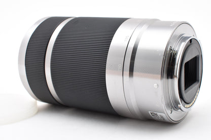 SONY ソニー E 55-210mm F4.5-6.3 OSS SEL55210 AFレンズ シルバー Eマウント APS-C フード付 260921k