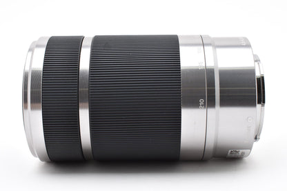SONY ソニー E 55-210mm F4.5-6.3 OSS SEL55210 AFレンズ シルバー Eマウント APS-C フード付 260921k