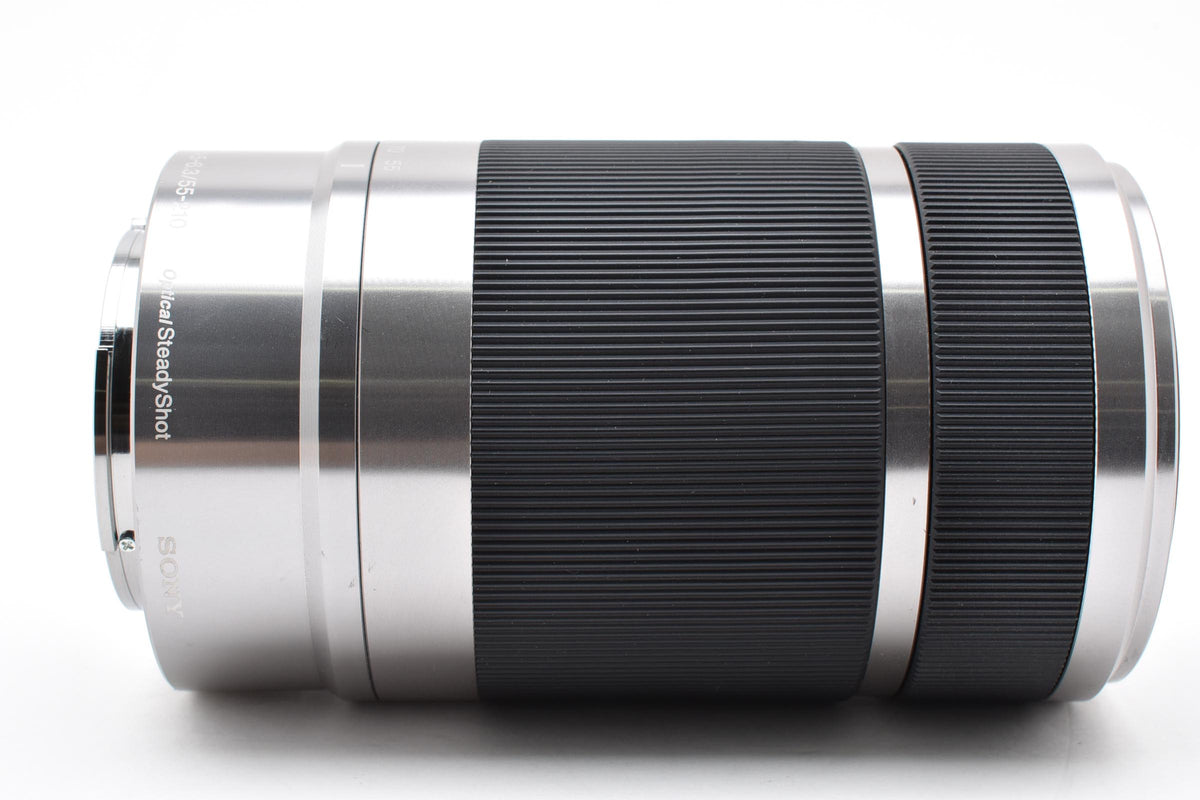 SONY ソニー E 55-210mm F4.5-6.3 OSS SEL55210 AFレンズ シルバー Eマウント APS-C フード付 260921k