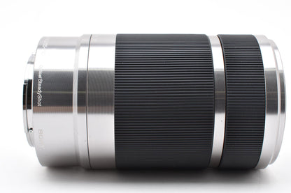 SONY ソニー E 55-210mm F4.5-6.3 OSS SEL55210 AFレンズ シルバー Eマウント APS-C フード付 260921k