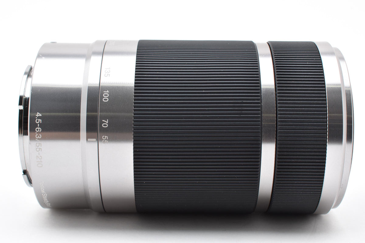 SONY ソニー E 55-210mm F4.5-6.3 OSS SEL55210 AFレンズ シルバー Eマウント APS-C フード付 260921k