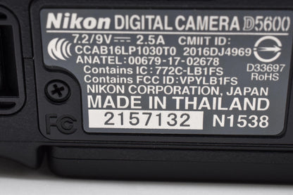 美品 Nikon ニコン D5600 ボディ デジタル一眼レフカメラ 260924n