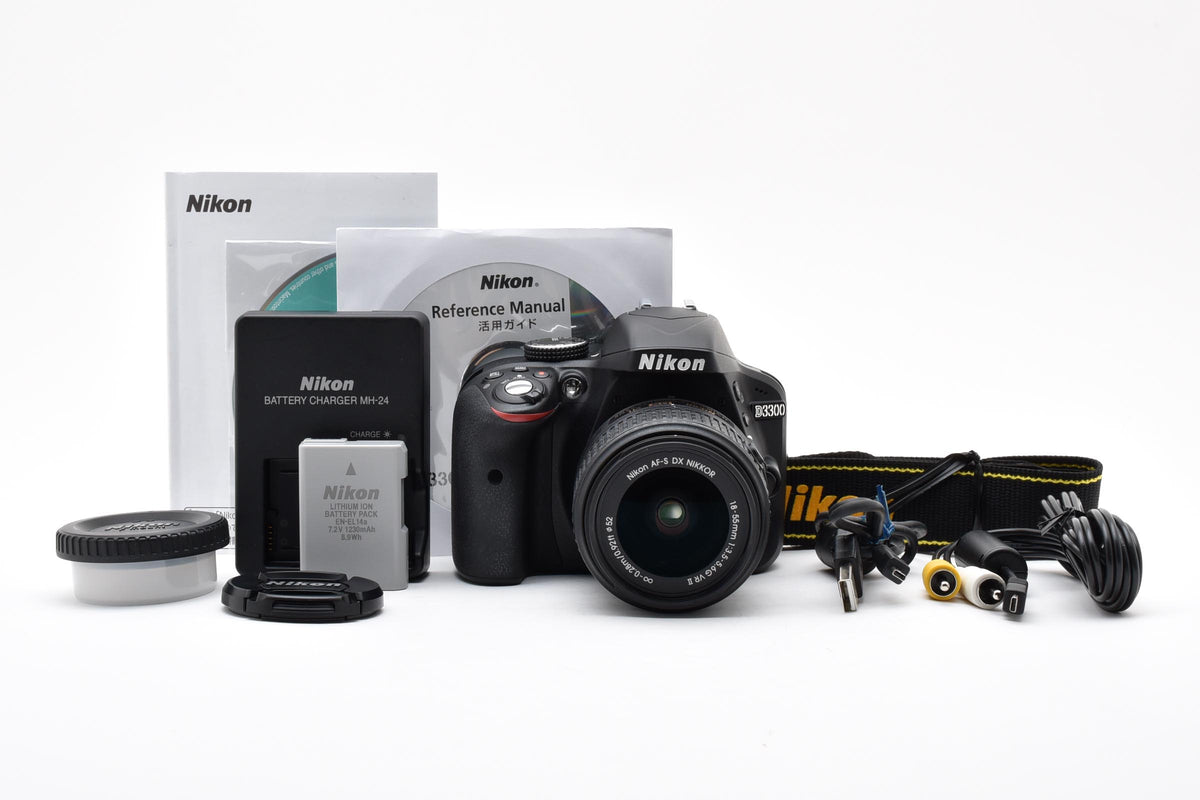 美品 Nikon ニコン D3300 ボディ + AF-S DX 18-55 VR II レンズキット デジタル一眼レフカメラ 260924j