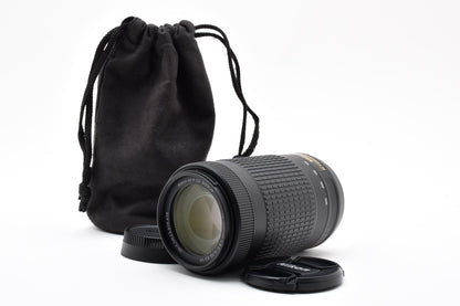 美品 Nikon ニコン AF-P DX NIKKOR 70-300mm F4.5-6.3G ED VR AFレンズ APS-C ポーチ付 260924o