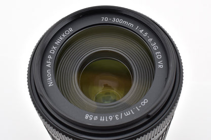 美品 Nikon ニコン AF-P DX NIKKOR 70-300mm F4.5-6.3G ED VR AFレンズ APS-C ポーチ付 260924o