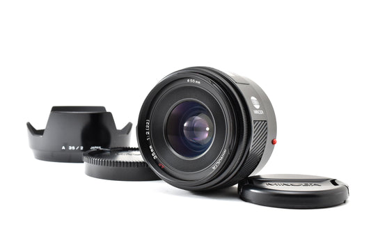 MINOLTA ミノルタ AF 35mm F2 AFレンズ SONY ソニー αマウント フード付 260928x
