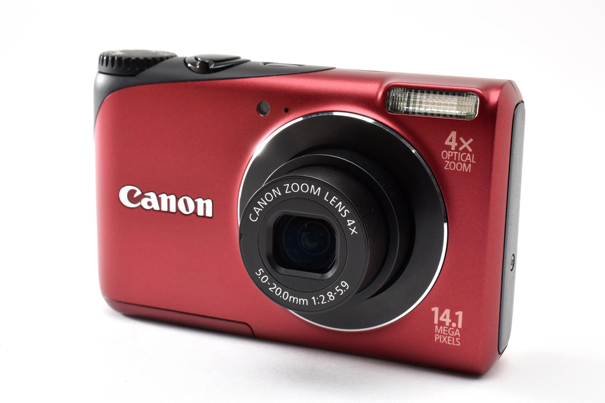 美品 Canon キヤノン PowerShot A2200 コンパクトデジタルカメラ レッド 260928i