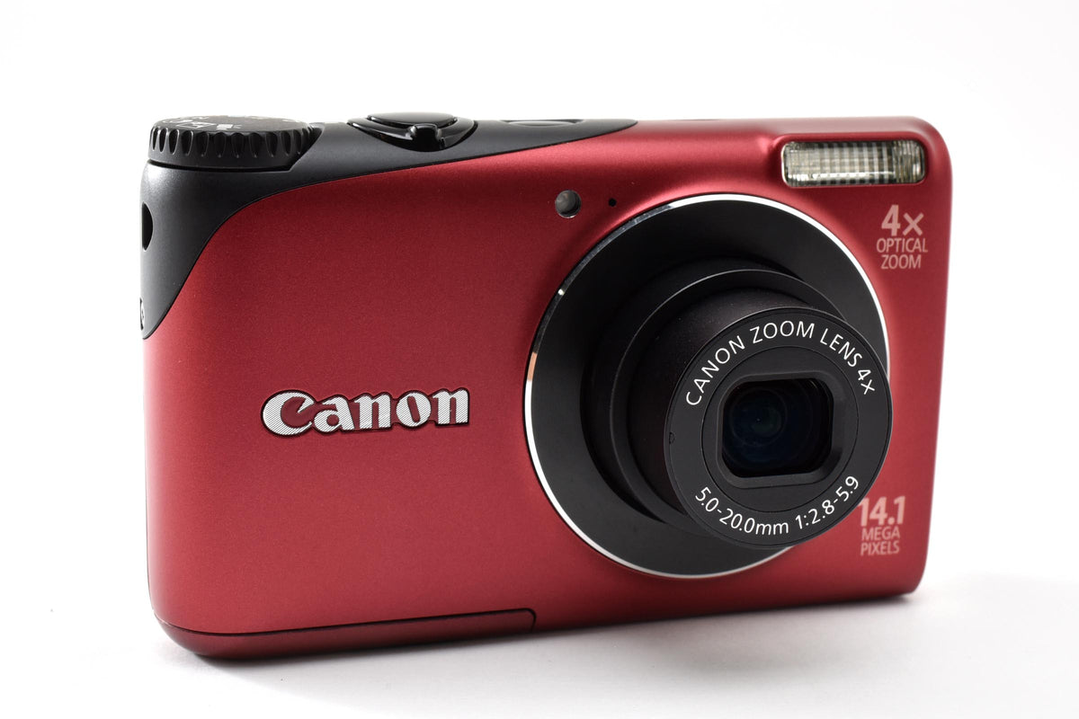美品 Canon キヤノン PowerShot A2200 コンパクトデジタルカメラ レッド 260928i