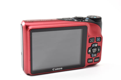美品 Canon キヤノン PowerShot A2200 コンパクトデジタルカメラ レッド 260928i
