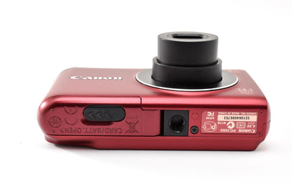 美品 Canon キヤノン PowerShot A2200 コンパクトデジタルカメラ レッド 260928i