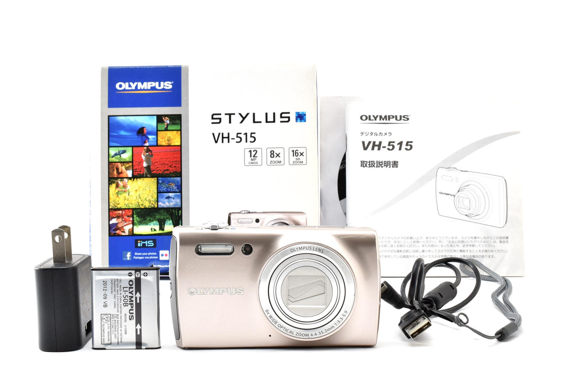 美品 OLYMPUS オリンパス STYLUS VH-515 コンパクトデジタルカメラ シルバー 元箱付 260925a
